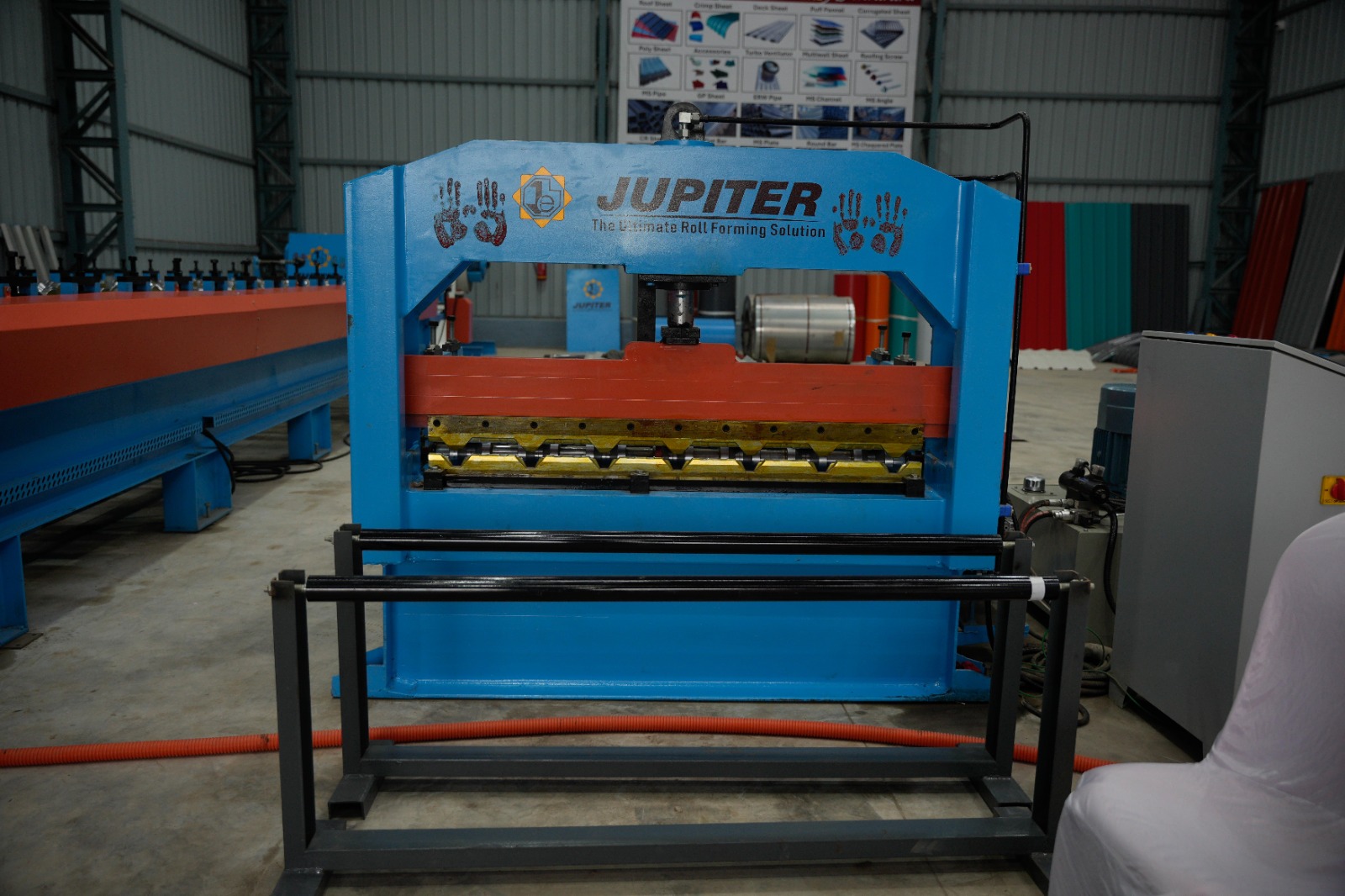 Jupiter roll-forming machine on the shop floor